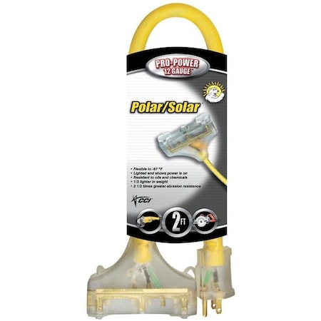 Southwire Coleman Cable 172-03482 3-Way 2' Tri-Source Allweather Cord Lighte 172-03482